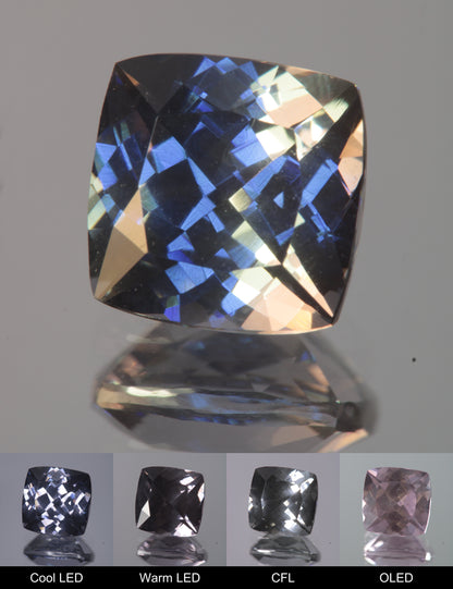 Dusk YAG Dusk Cushion Faceted Gemstone