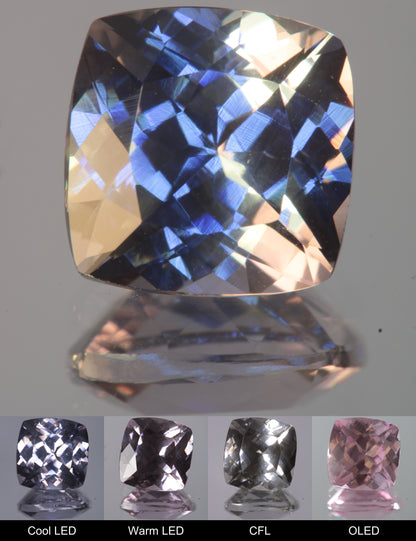 Dusk YAG Dusk Cushion Faceted Gemstone