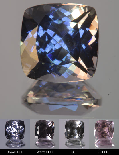 Dusk YAG Dusk Cushion Faceted Gemstone