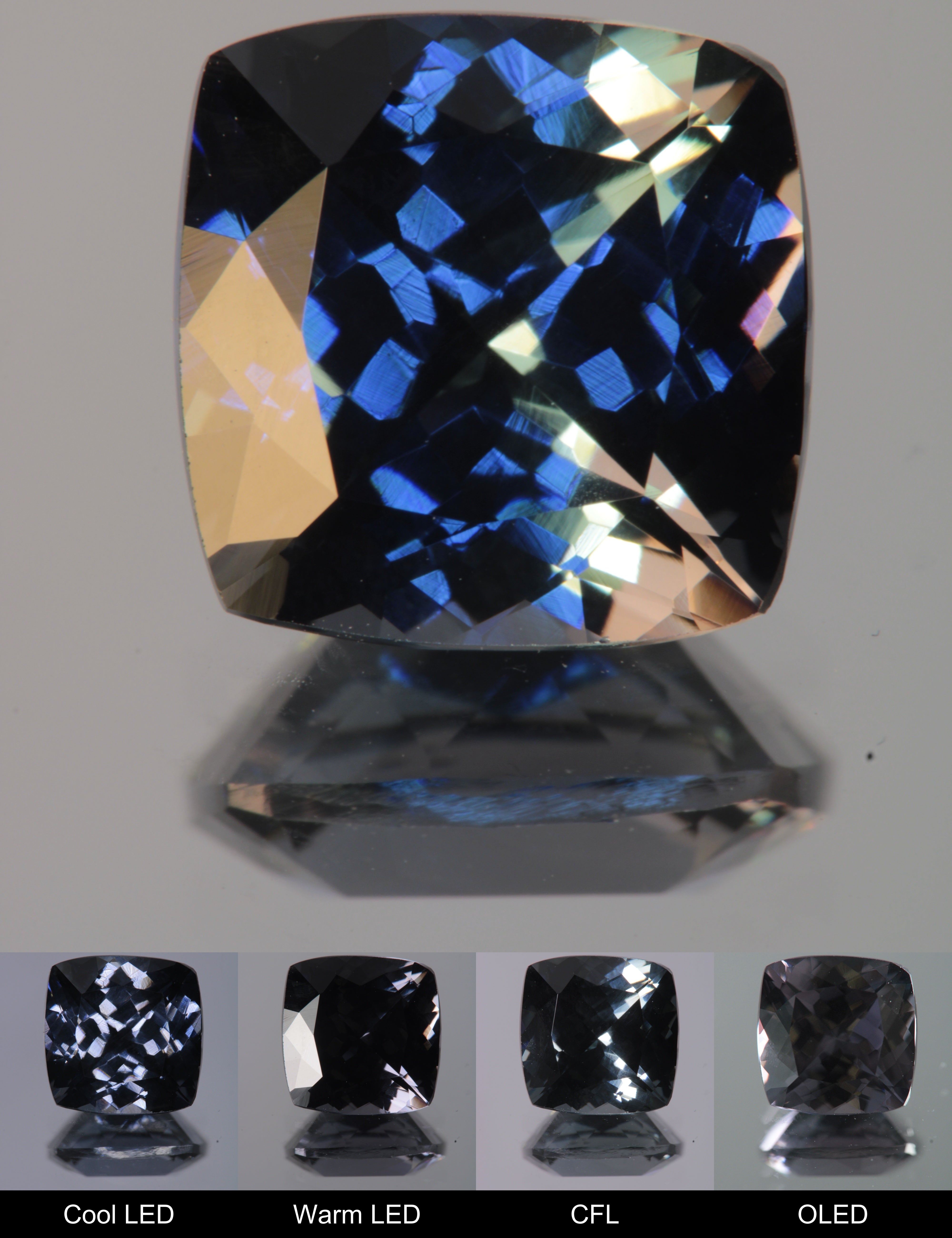 Dusk YAG Dusk Cushion Faceted Gemstone