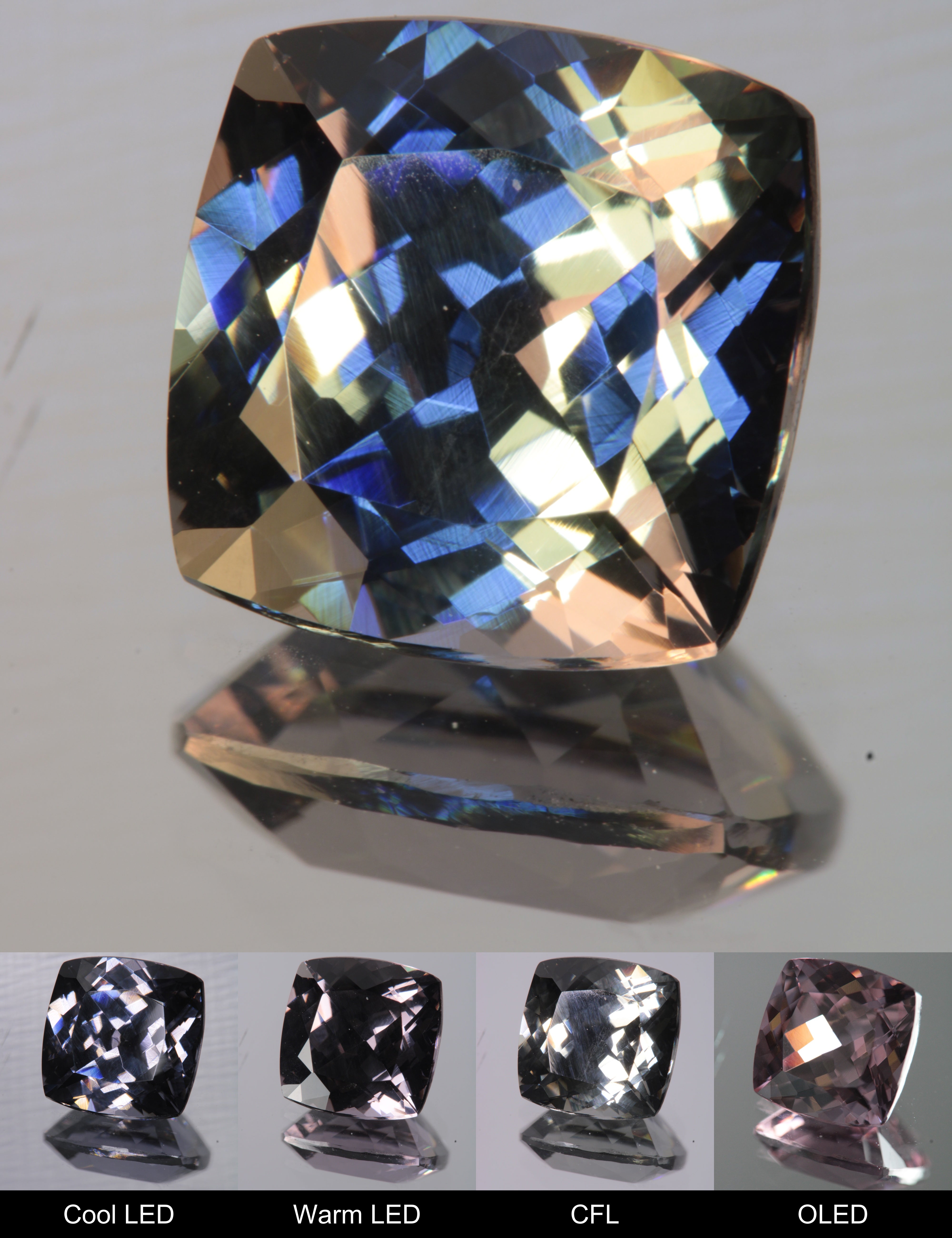 Dusk YAG Dusk Cushion Faceted Gemstone