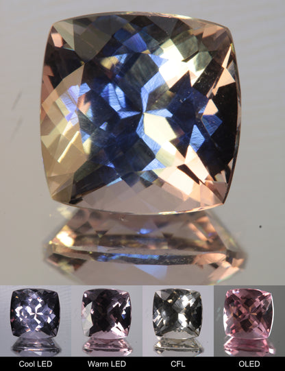 Dusk YAG Dusk Cushion Faceted Gemstone