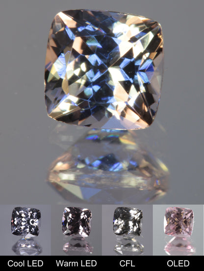 Dusk YAG Purplish Dusk Cushion Faceted Gemstone