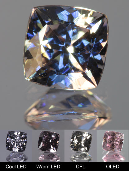 Dusk YAG Purplish Dusk Cushion Faceted Gemstone