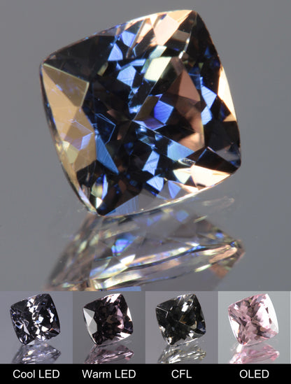 Dusk YAG Purplish Dusk Cushion Faceted Gemstone