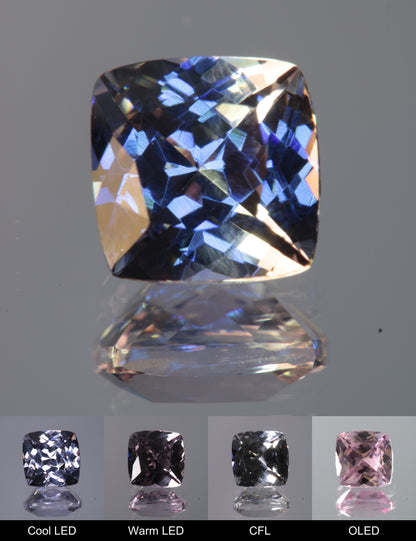 Dusk YAG Purplish Dusk Cushion Faceted Gemstone