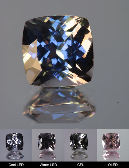 Dusk YAG Purplish Dusk Cushion Faceted Gemstone