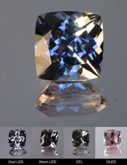 Dusk YAG Purplish Dusk Cushion Faceted Gemstone