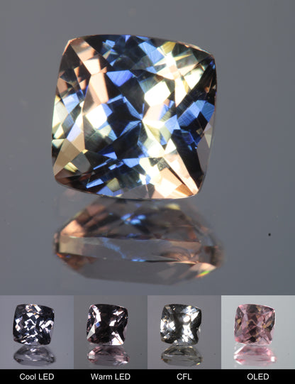 Dusk YAG Purplish Dusk Cushion Faceted Gemstone