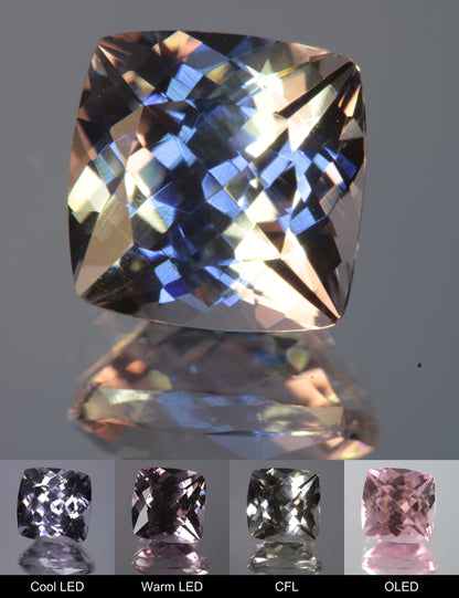 Dusk YAG Purplish Dusk Cushion Faceted Gemstone