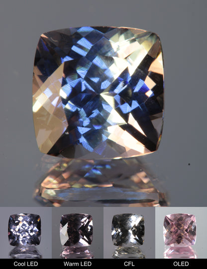 Dusk YAG Purplish Dusk Cushion Faceted Gemstone