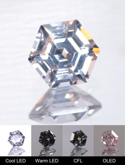 Dusk YAG Dusk Hexagon Faceted Gemstone
