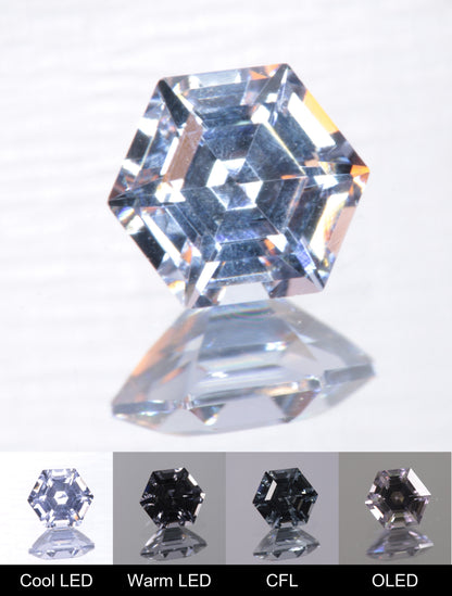 Dusk YAG Dusk Hexagon Faceted Gemstone