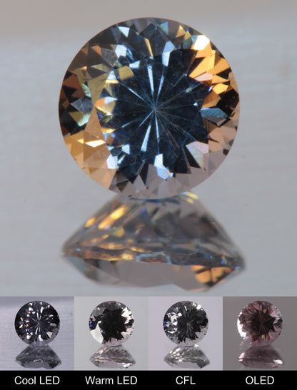 Dusk YAG Dusk Round Faceted Gemstone