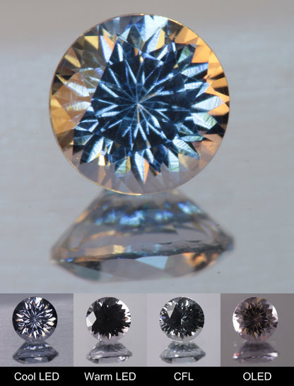 Dusk YAG Dusk Round Faceted Gemstone