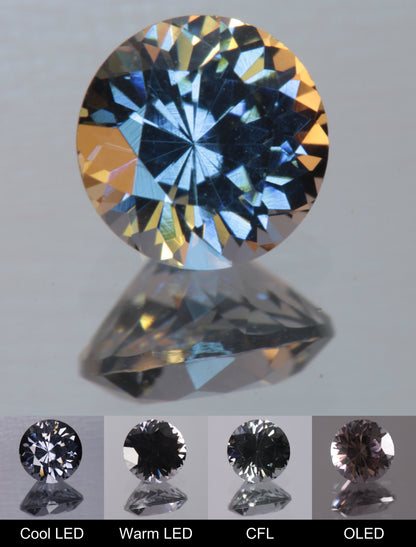 Dusk YAG Dusk Round Faceted Gemstone