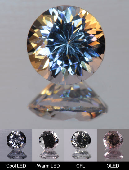 Dusk YAG Dusk Round Faceted Gemstone