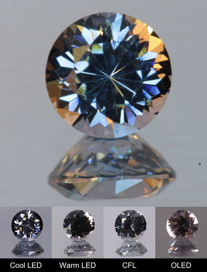 Dusk YAG Dusk Round Faceted Gemstone