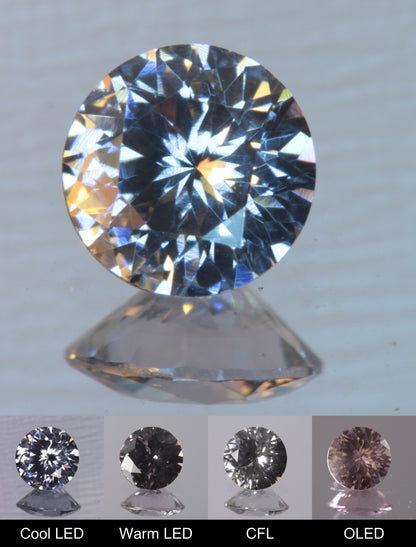 Dusk YAG Dusk Round Faceted Gemstone