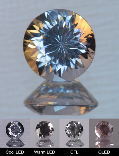 Dusk YAG Dusk Round Faceted Gemstone