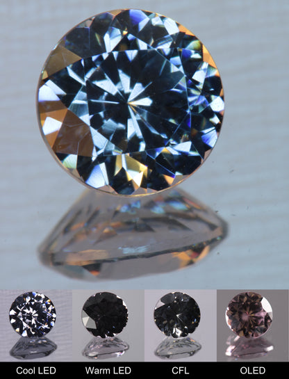 Dusk YAG Dusk Round Faceted Gemstone