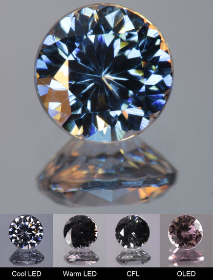 Dusk YAG Dusk Round Faceted Gemstone