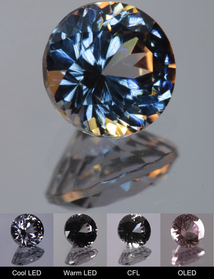Dusk YAG Dusk Round Faceted Gemstone