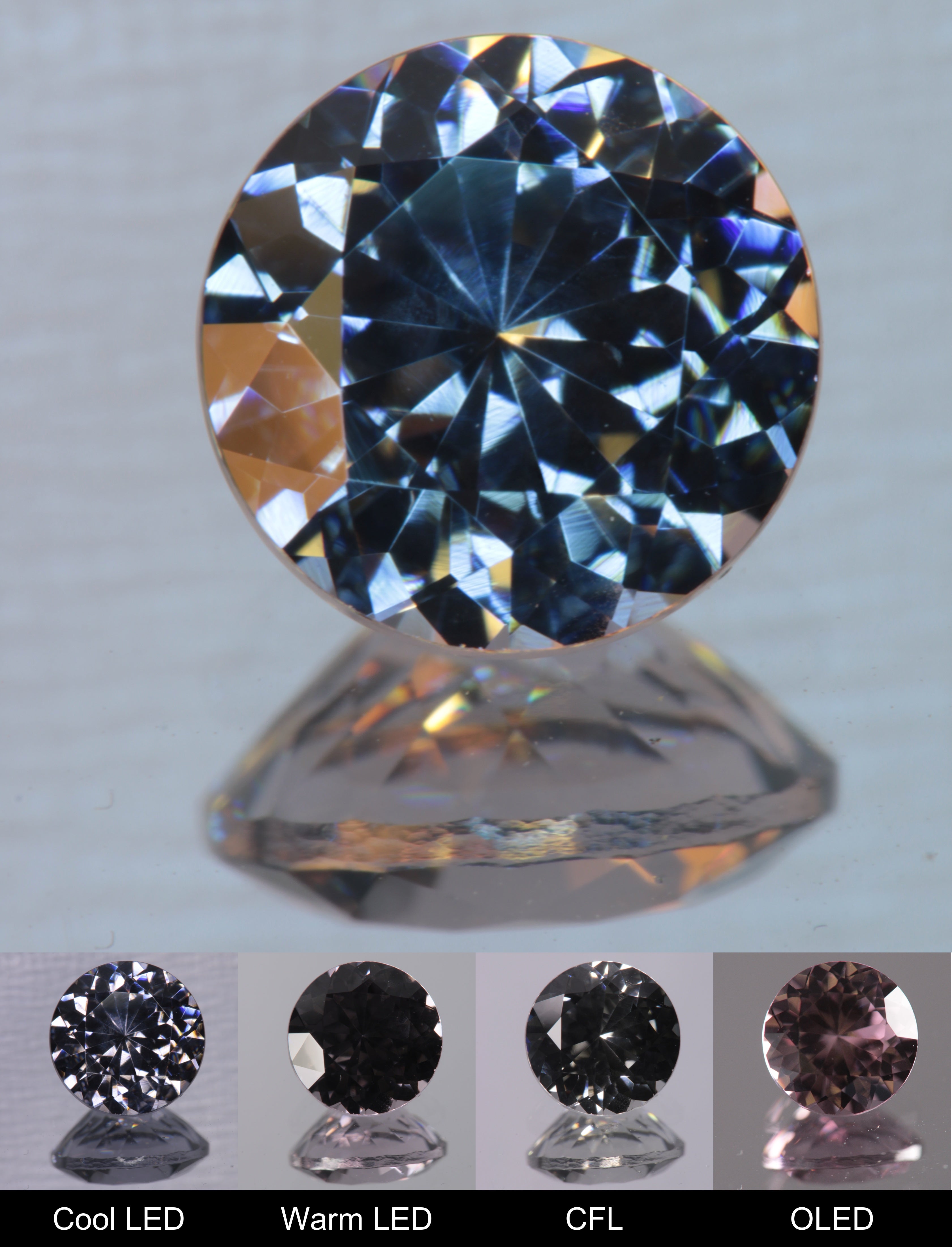 Dusk YAG Dusk Round Faceted Gemstone