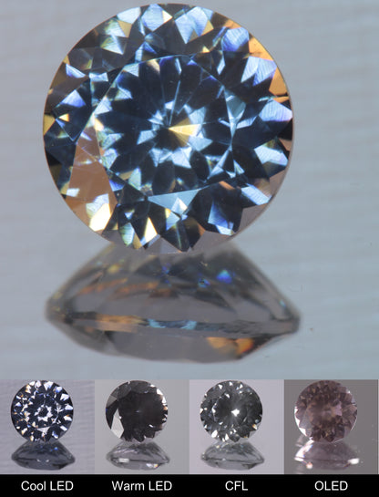 Dusk YAG Dusk Round Faceted Gemstone