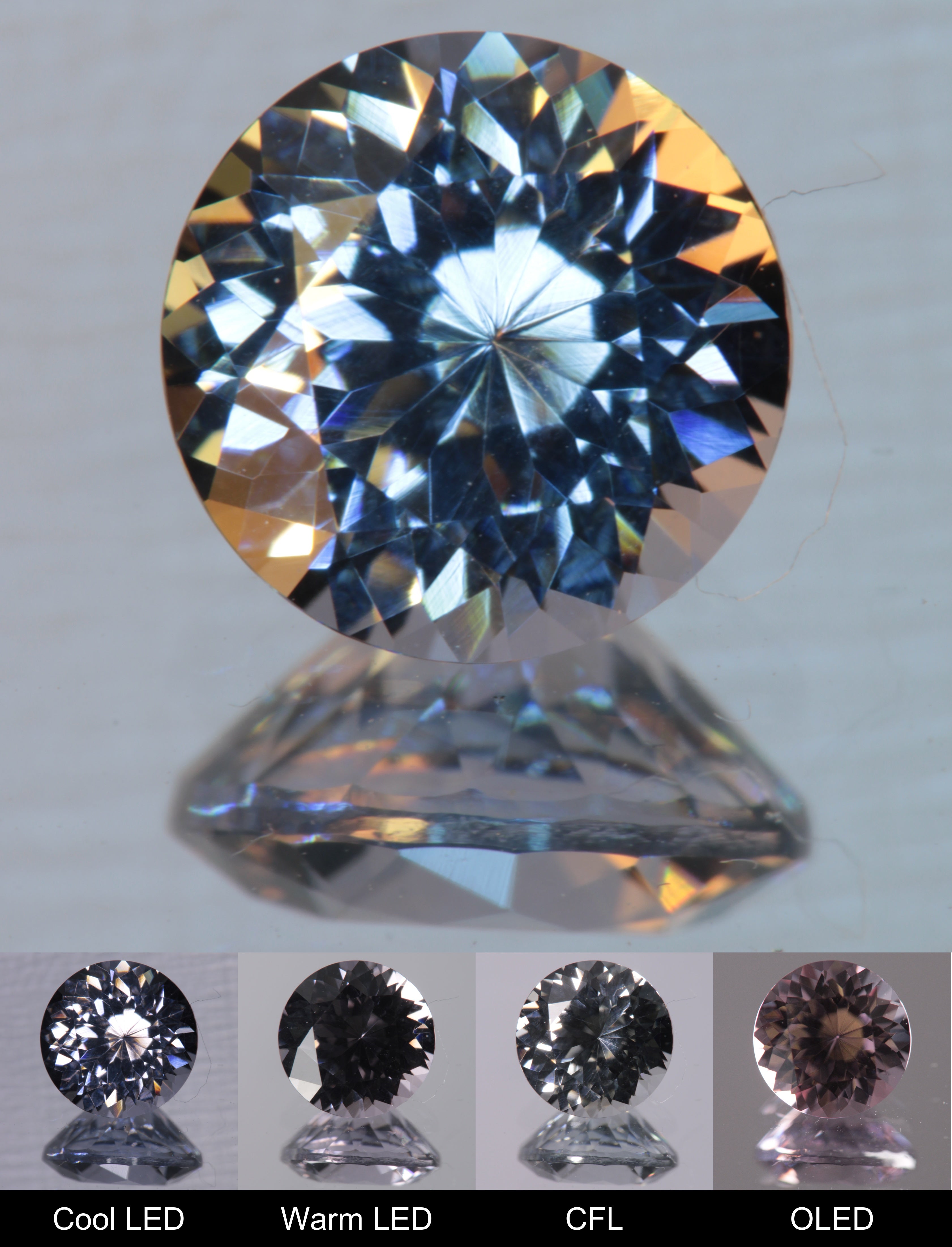 Dusk YAG Dusk Round Faceted Gemstone
