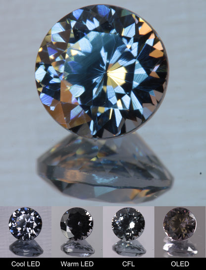 Dusk YAG Dusk Round Faceted Gemstone