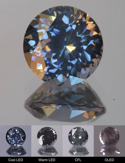 Dusk YAG Dusk Round Faceted Gemstone