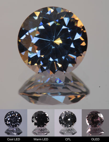 Dusk YAG Dusk Round Faceted Gemstone