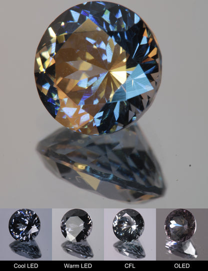 Dusk YAG Dusk Round Faceted Gemstone