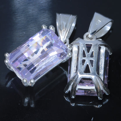 Pure Nd:YAG Jewelry, Violet Laser Garnet in Sterling Silver
