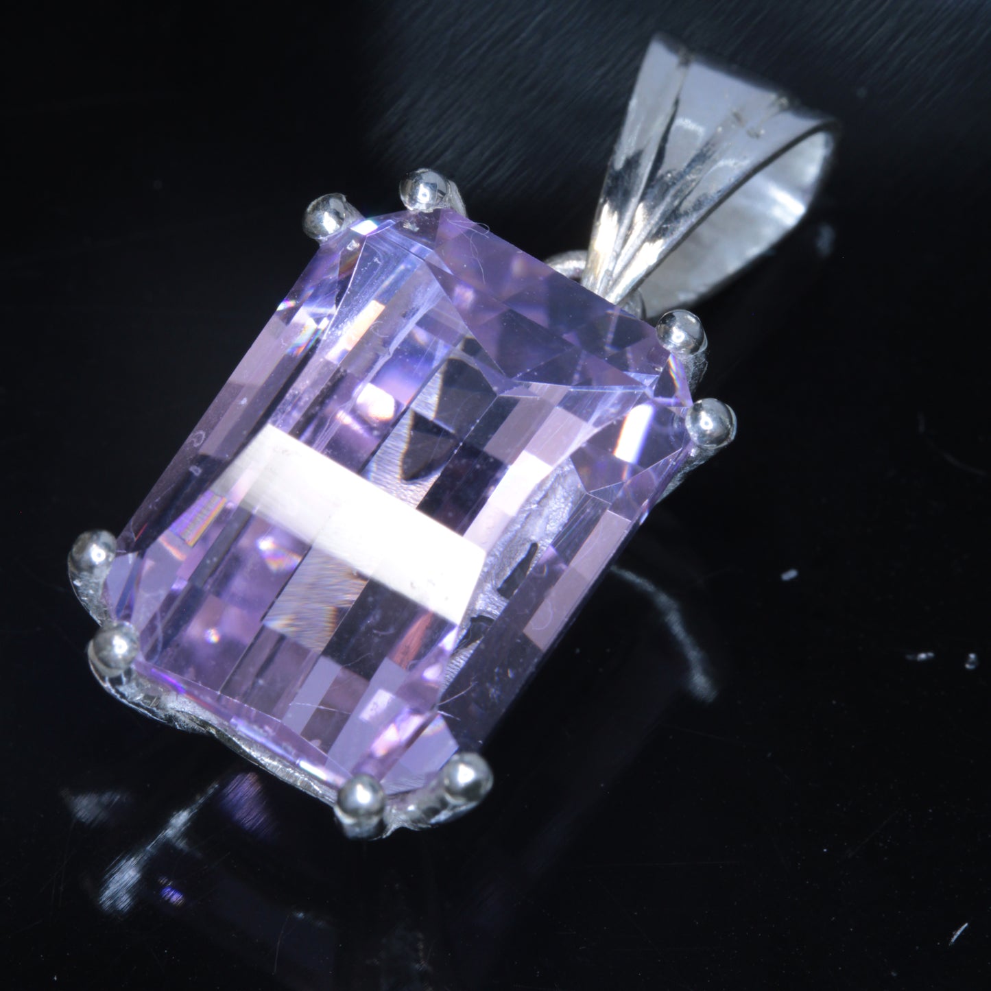 Pure Nd:YAG Jewelry, Violet Laser Garnet in Sterling Silver