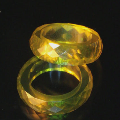 Literal® Gemstone Rings, Rings Carved and Faceted from Solid Lab Crystals
