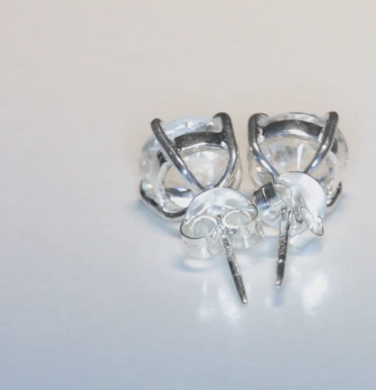 F-35 Window Sapphire Earrings, EOTS and Round Cut F35 Gems in Sterling Silver