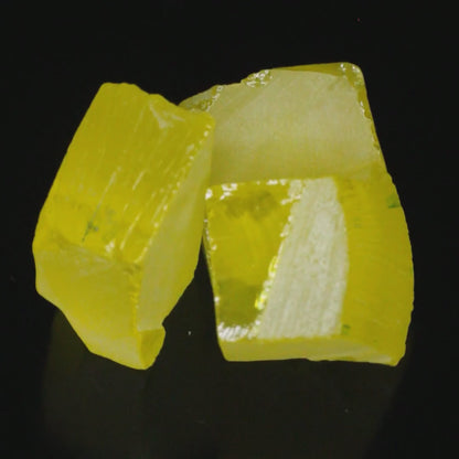 GAGG Lumogarnet Facet Rough Neon Yellow (Day Glow Fluorescence, Slight Phosphorescence)