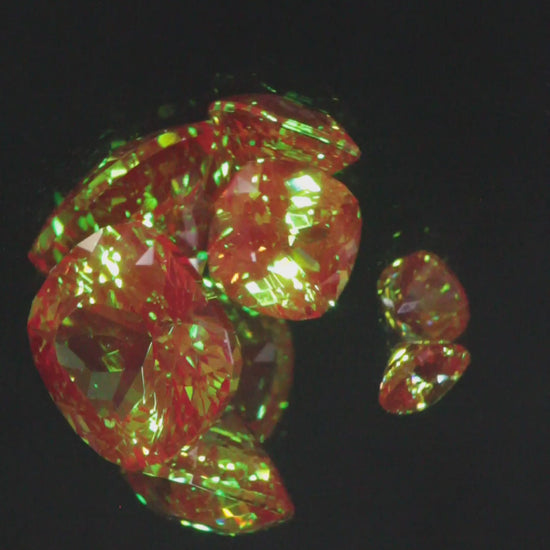 Video of Cr3+:YAG Christmas Garnets Spinning on Turntable