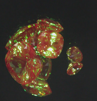 Video of Cr3+:YAG Christmas Garnets Spinning on Turntable