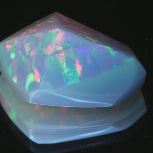 Natural Ethiopian Opal, Freeform Shield Cut