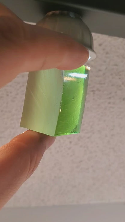 Dark Dichroic Green Moissanite Facet Rough