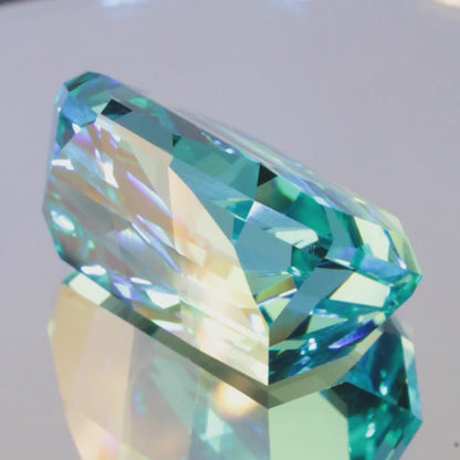 Custom Pixel Cut Inspired by a Minecraft Diamond, 168ct Yb:YAG Laser Gem