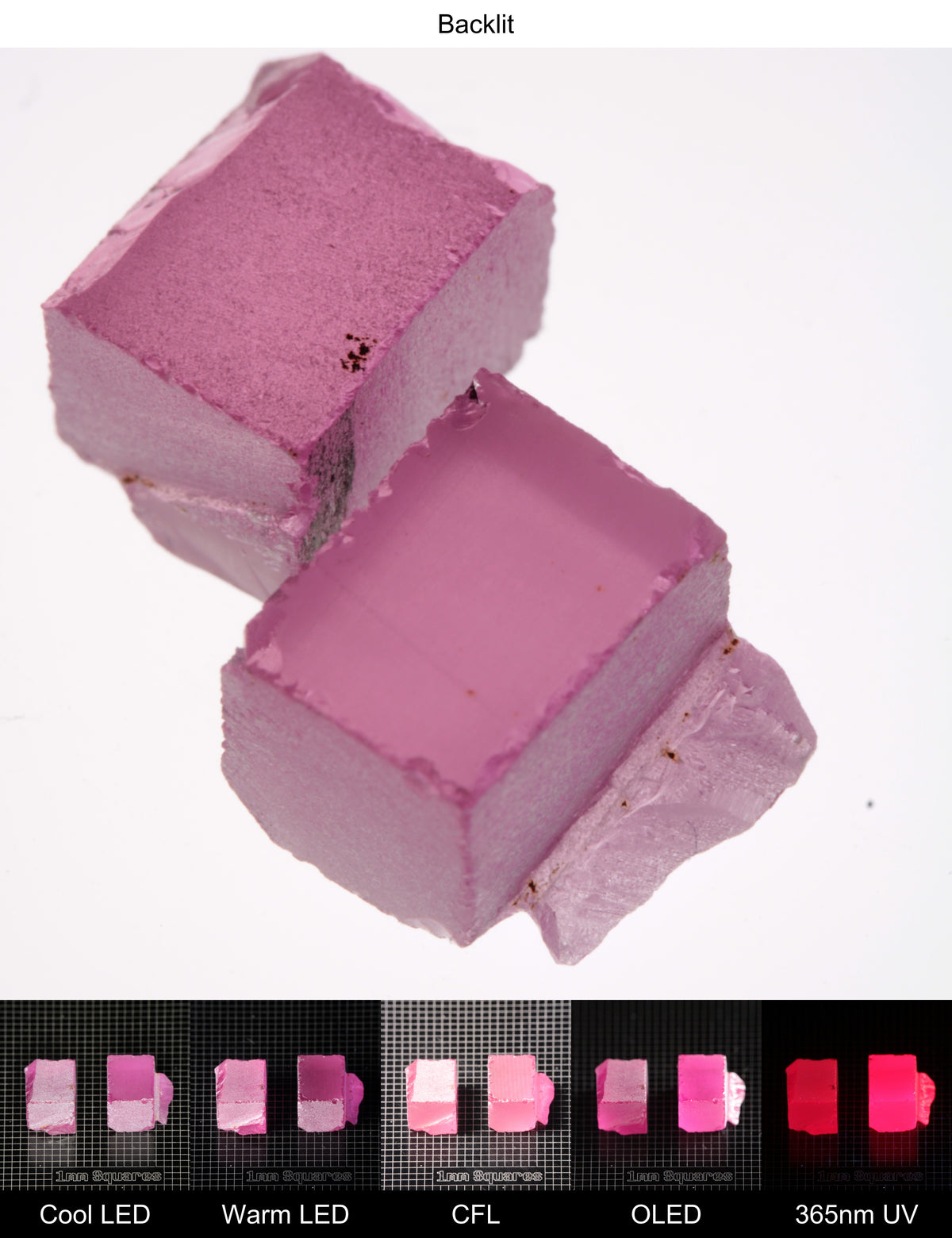 Pink Ruby Rough Block 1-2g Gem Rough