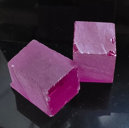 Red and Pink Ruby Facet Rough (Czochralski Pulled Lab Crystals)