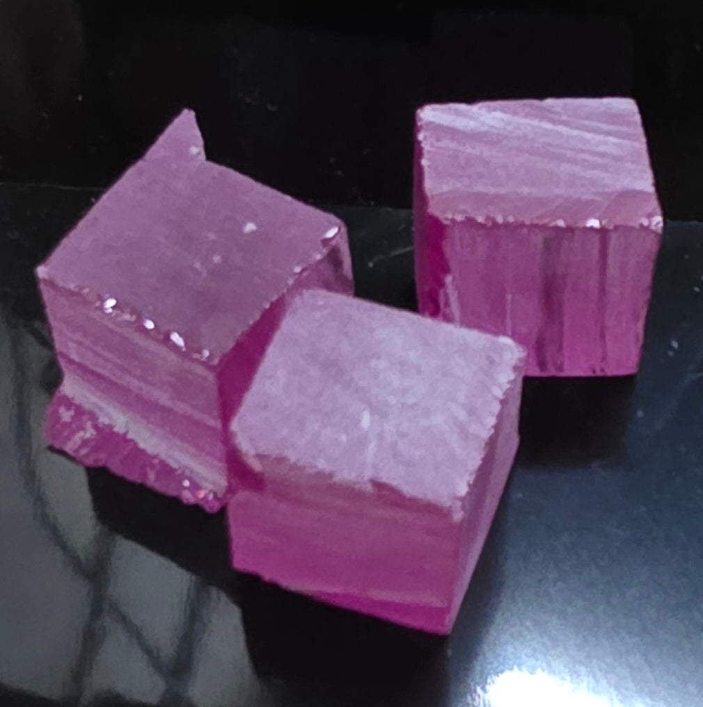 Red and Pink Ruby Facet Rough (Czochralski Pulled Lab Crystals)