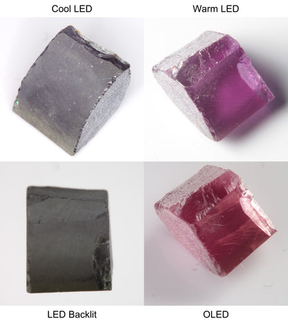 Purple/Pink Color Change Edge Quarter Shaped Sapphire Rough