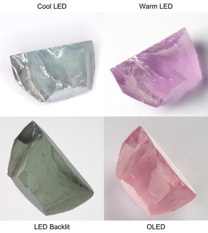 Purple/Pink Color Change Edge Quarter Shaped Sapphire Rough