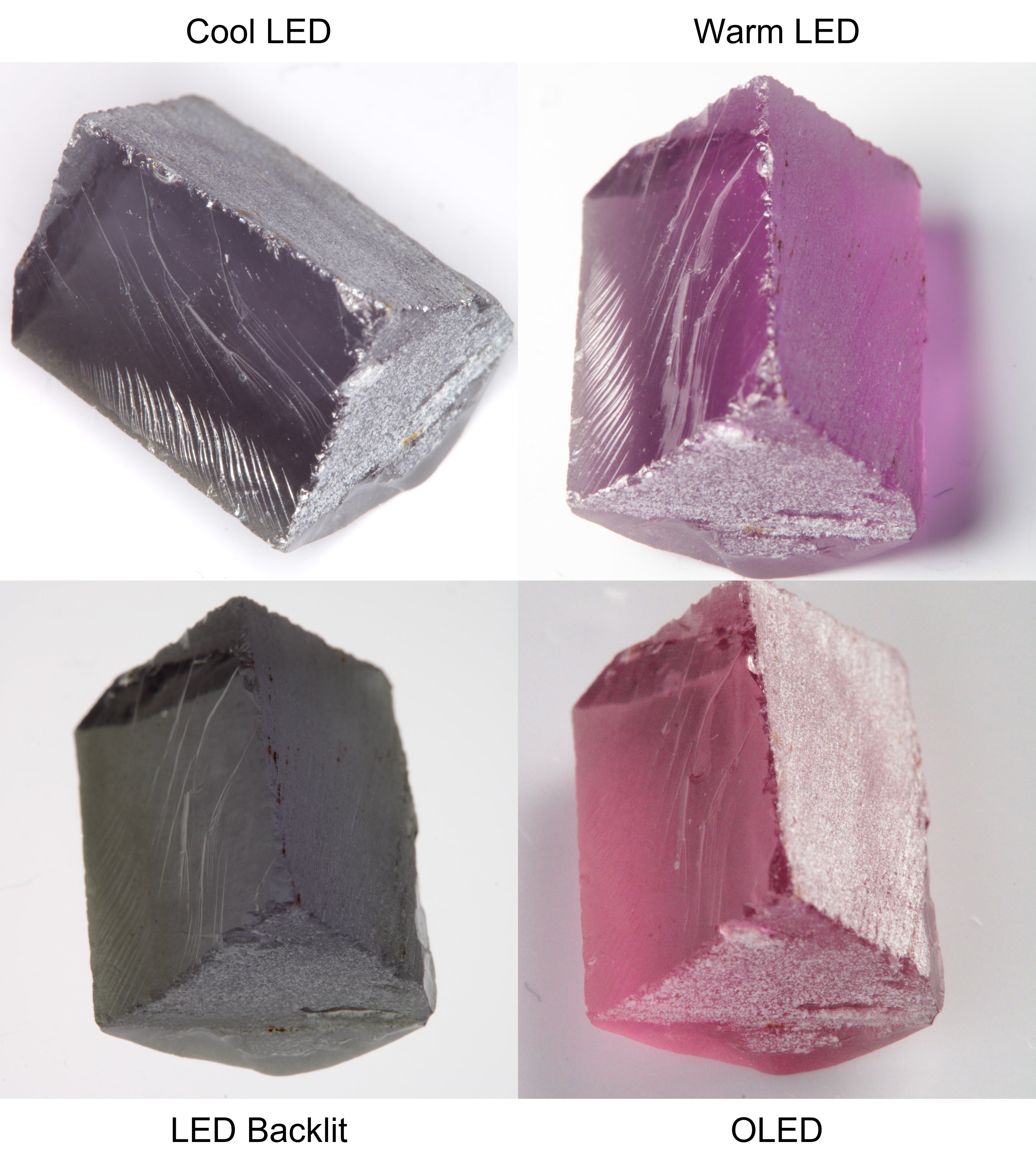 Purple/Pink Color Change Edge Quarter Shaped Sapphire Rough